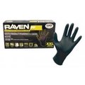 Sas Safety Raven, Nitrile Disposable Gloves, 6 mil Palm Thickness, Nitrile, Powder-Free, L SA66518